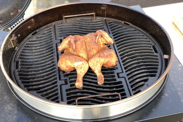 Spatchcook kylling på Napoloen Kuglegrill Pro22