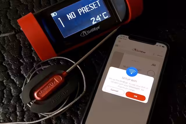 GrillEye Pro Plus - Test af det nye WiFi - Bluetooth grilltermometer Nem WiFi opsætning - GrillEye Pro Plus