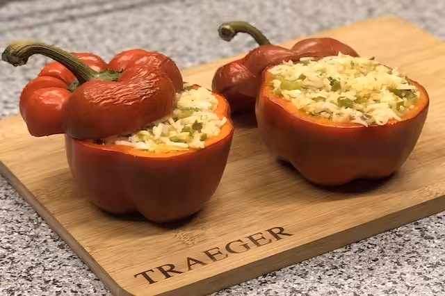 Fyldt Peberfrugt med Feta og Ris