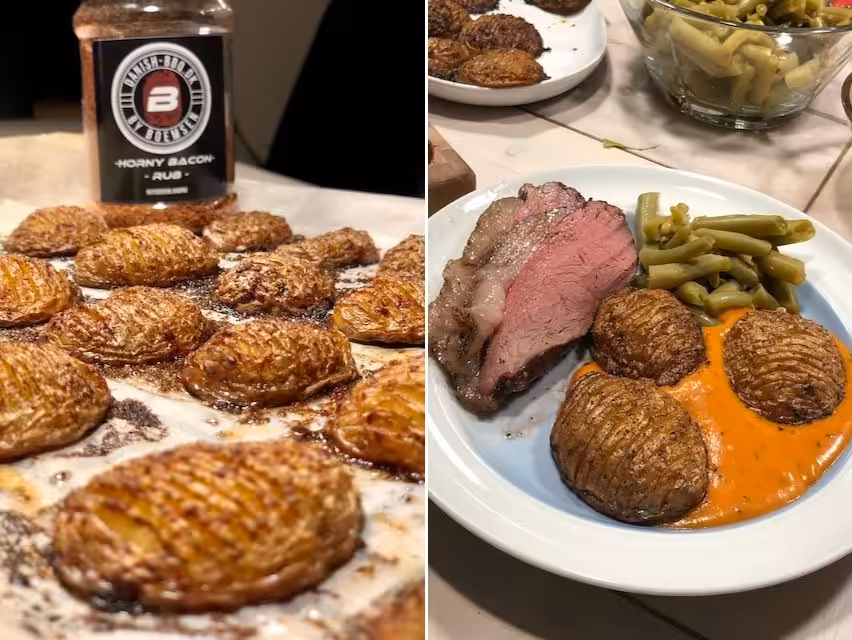 Culottesteg med Horny Bacon Kartofler, friske bønner og en Tomat Bearnaise