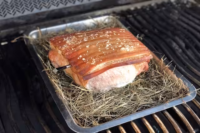 Flæskesteg på Hø Seng ved 60 grader