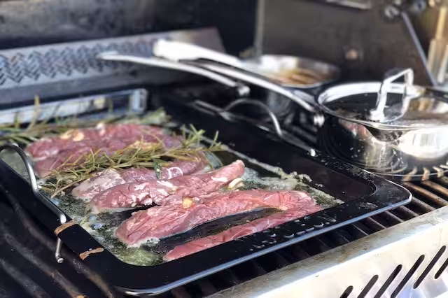 Lammemørbrad på drop in stegeplade