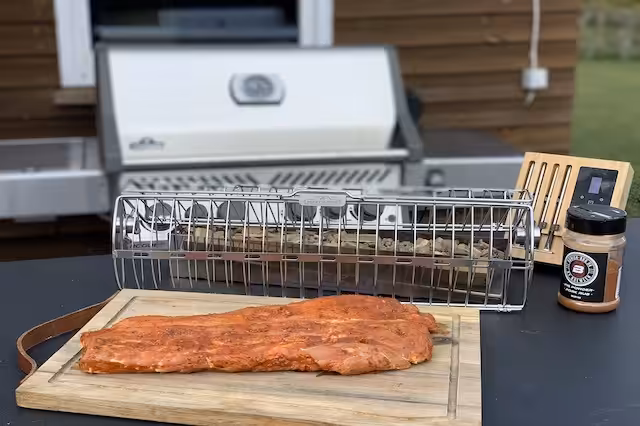 Grillraketter klar til at komme på Rotisseri Rack