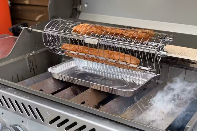 Grillraketter på Rotisseri Rack med Røg