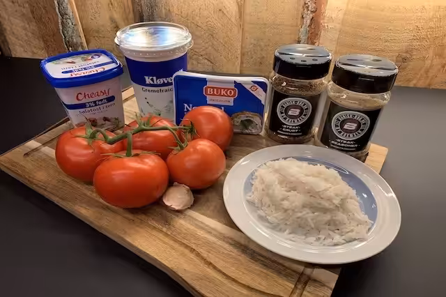 Ingredienser til fyldte tomater
