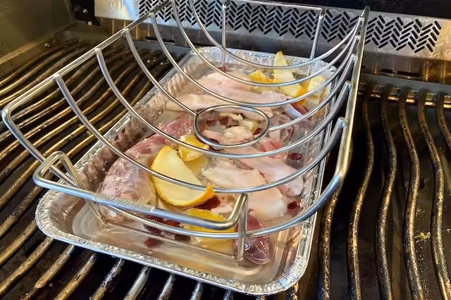 Drypbakke med Napoleon stegholder