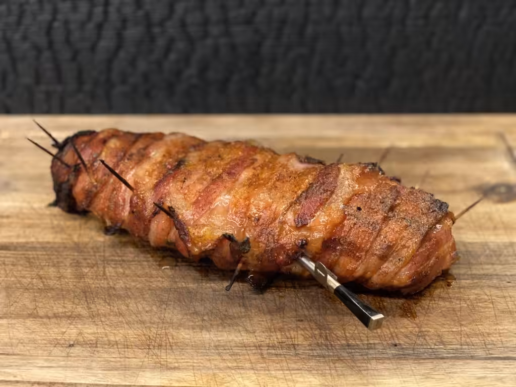 Bacon Wrapped Pork Tenderloin - Svienmørbrad IMG 6945 1024x768