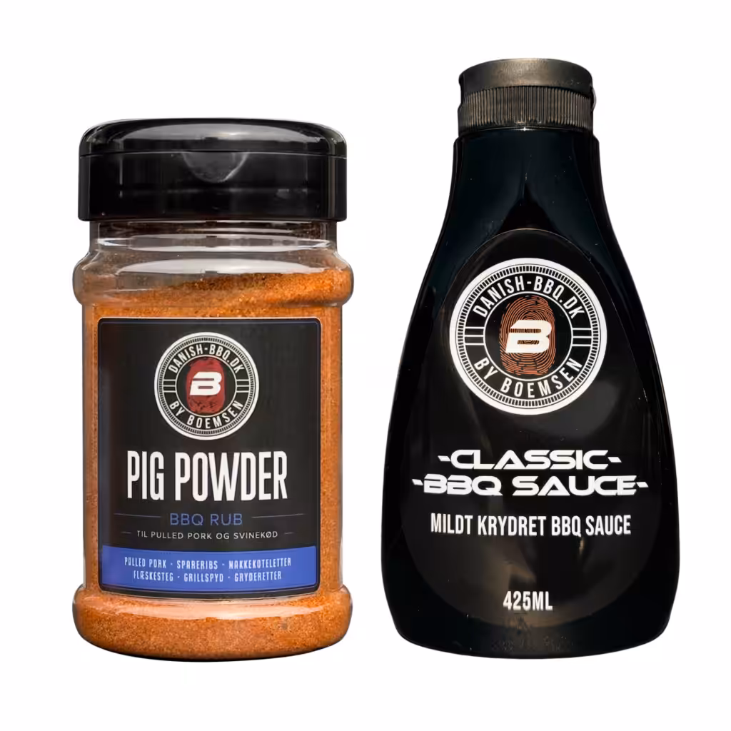 Pig Powder BBQ Rub 220 g og Classic BBQ Sauce 425 ml sæt