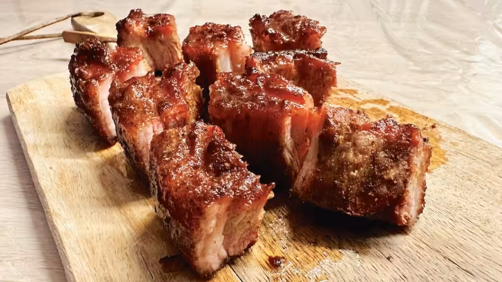 Pork Belly Cinnamon Rolls Karameliserede Pork Belly Cinnamon Rolls