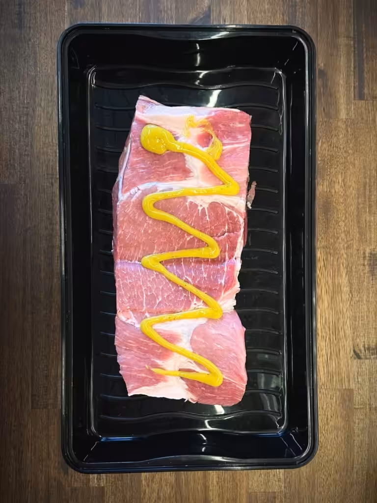 Benløse Spareribs med Sød sennep