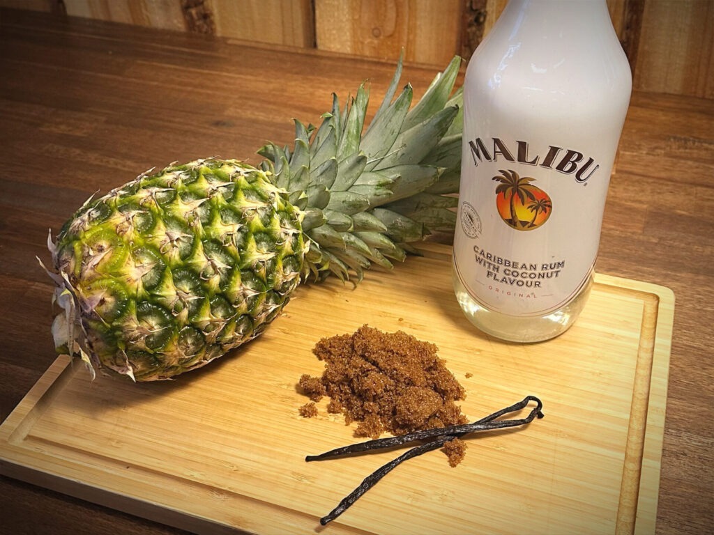 Ingredienser til til Grillet Ananas